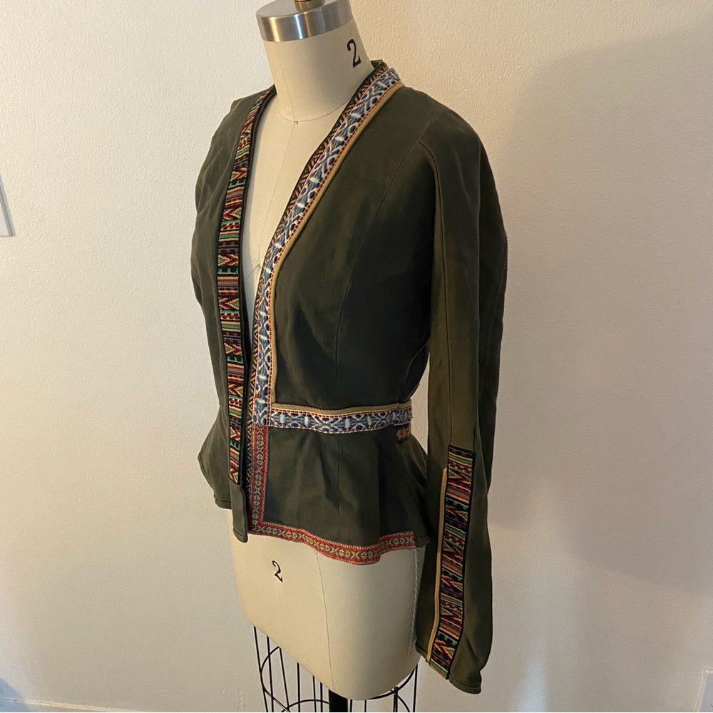 RACHEL Rachel Roy Cotton Peplum Jacket - Size 6